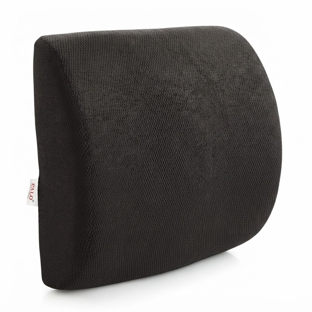 PALO Premium Ergonomic Backrest with Memory Foam, Black (PAL0025)